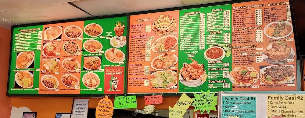 Salsa Mexican Food Menu image 1